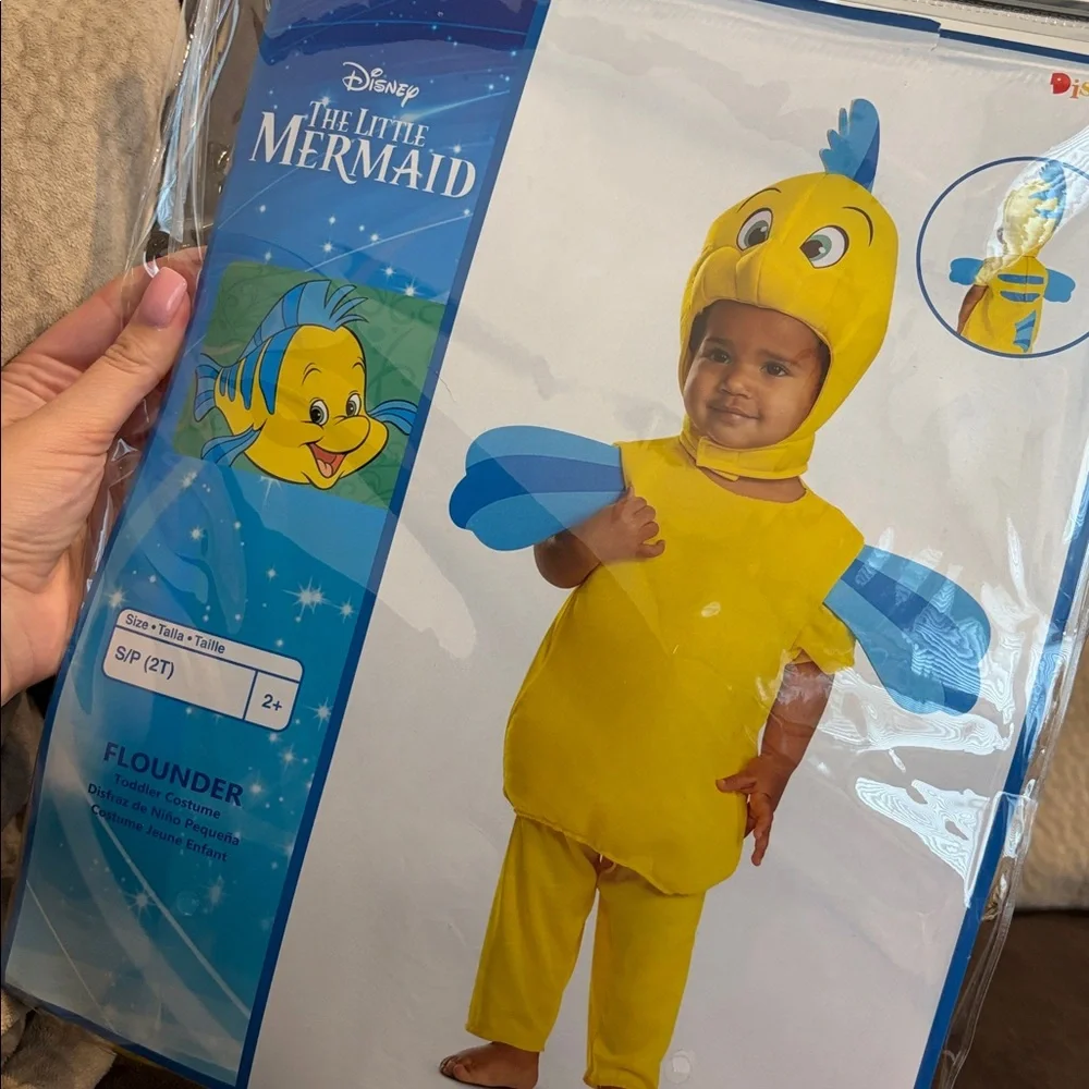 Disguise The Little Mermaid Flounder Costume Size Small 2T - Picture 7 of 7
